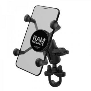 Pacote completo de suportes para smartphones com braço curto em forma de "u" para montagem no guiador RAM Mounts X-Grip®