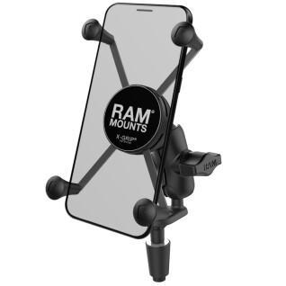 Pacote completo de suporte para smartphone de braço curto de garfo de garfo RAM Mounts X-Grip®