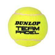 Conjunto de 3 bolas de padel Dunlop team