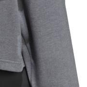 Sweatshirt capuz de algodão feminino adidas Essentials 3-Stripes