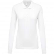 Camisa pólo feminina slim-fit Kariban piqué blanc
