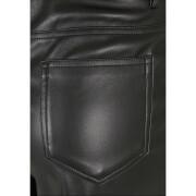 Calças femininas Urban Classics faux leather wide leg (GT)