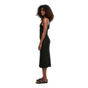 Vestido feminino sem mangas com nervuras, de comprimento médio Urban Classics